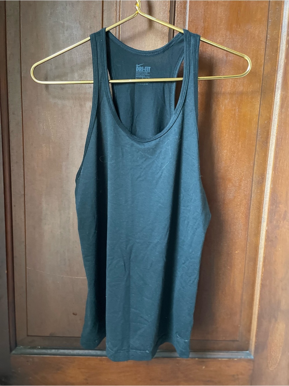 Nike dri fit women's size large black athletic tank top